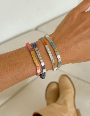 Trust Tile Letter Bracelet