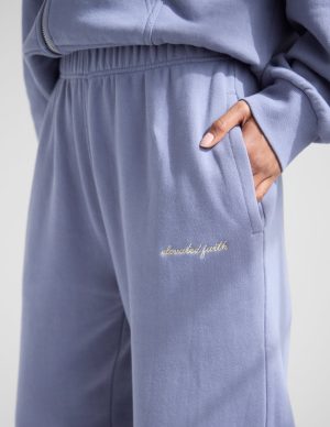 Basics Plum Wide Leg Sweatpant