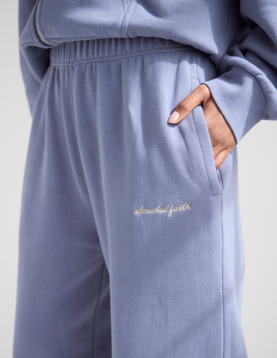 Basics Plum Wide Leg Sweatpant