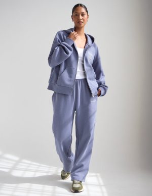 Basics Plum Wide Leg Sweatpant