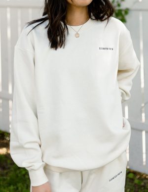 Basics White Sand Unisex Crewneck