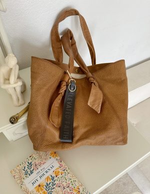 Black Oversized Logo Keychain