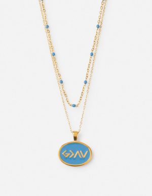 Blue Highs and Lows Necklace Set