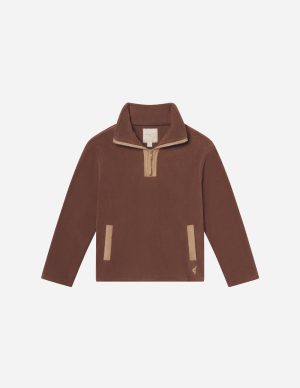Brown Fleece Kids Pullover
