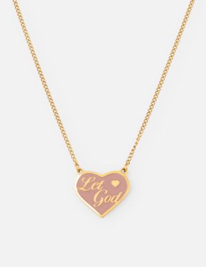 Enamel Let God Necklace