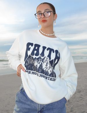 Faith Can Move Mountains Unisex Crewneck