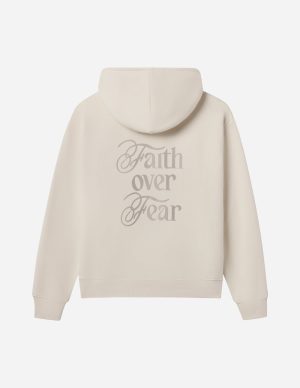 Faith Over Fear Taupe Unisex Hoodie