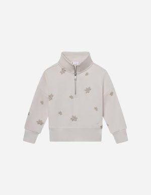 Floral Kids Half-Zip