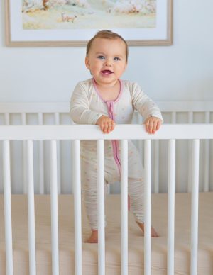 Heart Bamboo Convertible Footed Onesie