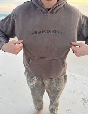Jesus Is King Brown Unisex Hoodie