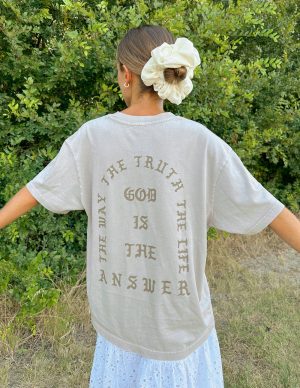 Jesus Saves Taupe Unisex Tee