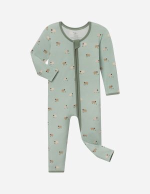 Lamb Bamboo Convertible Footed Onesie