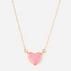 Pink Enamel Heart Necklace