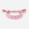 Pink WWJD Embroidered Bracelet