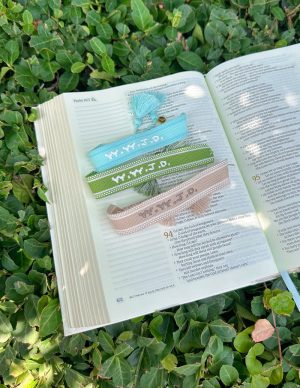 Teal WWJD Embroidered Bracelet