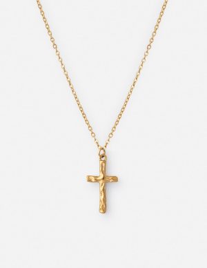 Textured Cross Necklace