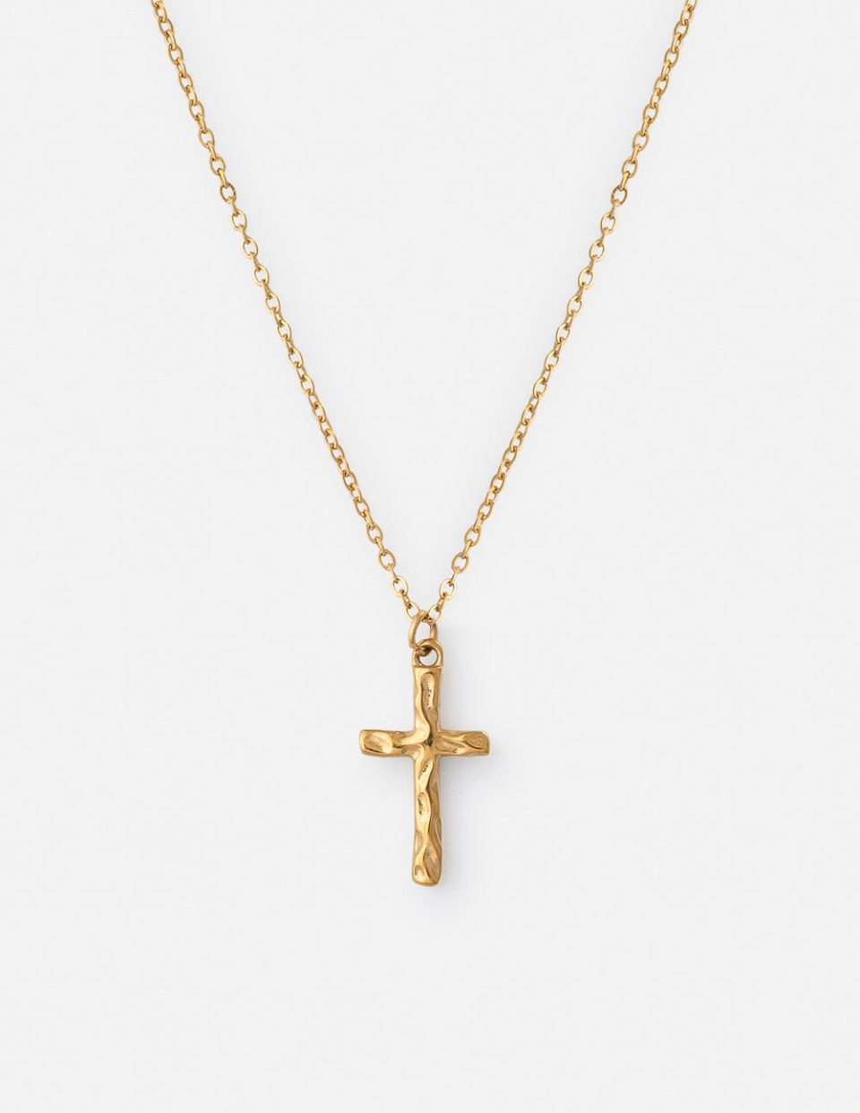 Textured Cross Necklace