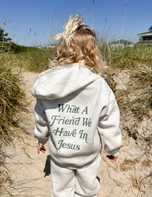 What a Friend in Jesus Camo Kids Hoodie