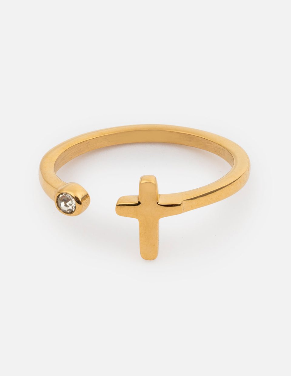 Wrapped Cross Gem Ring