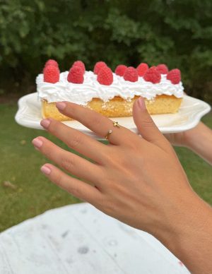 Wrapped Cross Gem Ring