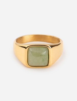 Emerald Green Signet Ring