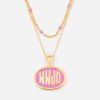 Pink WWJD Necklace Set