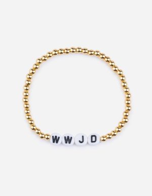 WWJD Gold Letter Bracelet